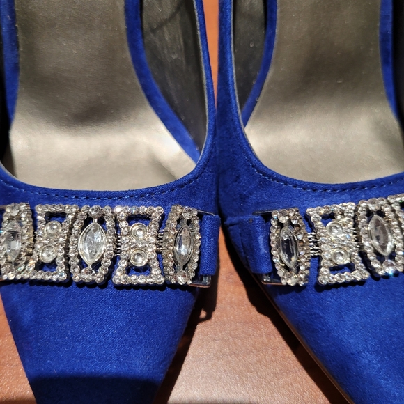 Sz 6 Royal Blue Faux Suede - Picture 2 of 5